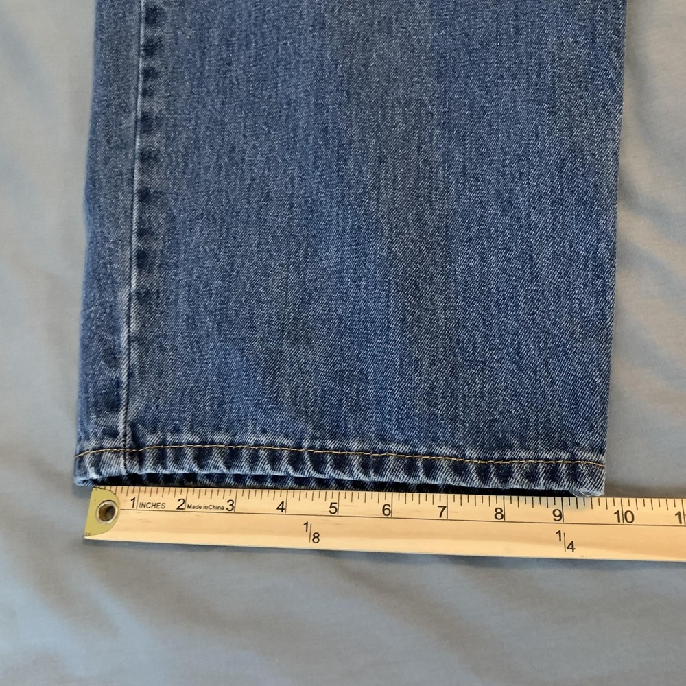 Levis 550 Relaxed Fit Tapered Jeans Mens 52x30 Blue Medium Wash Denim Pants - Picture 8 of 12
